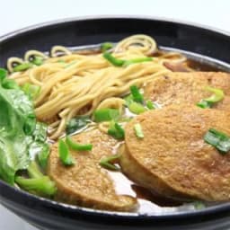 Noodle Soup with Bean Curd Roll